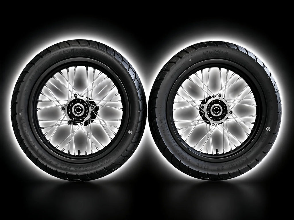 14/14in Supermoto Wheel Set Chrome