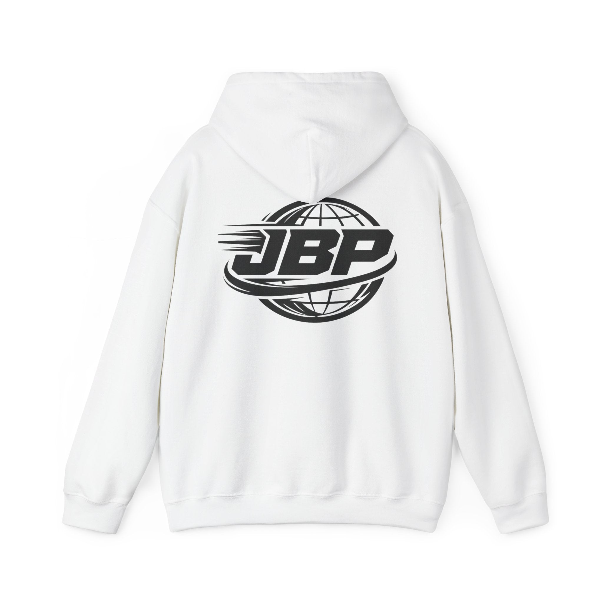 JBP Logo Hoodie — Retro Racing Globe Graphic Hooded Sweatshirt