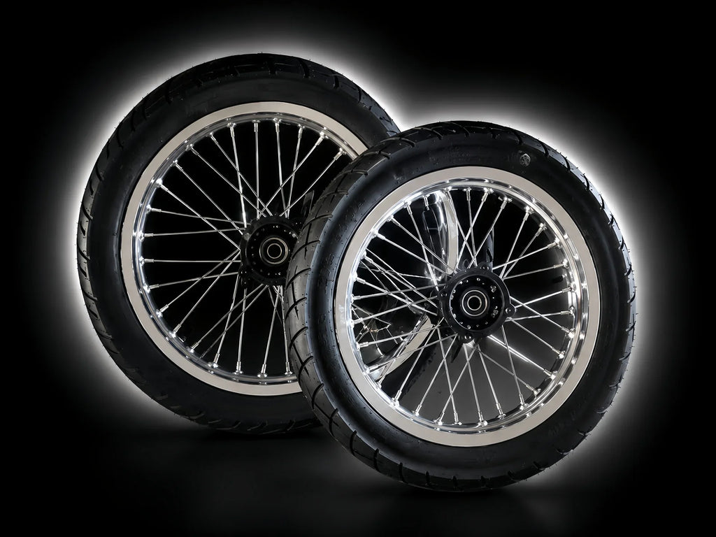 14/14in Supermoto Wheel Set Chrome