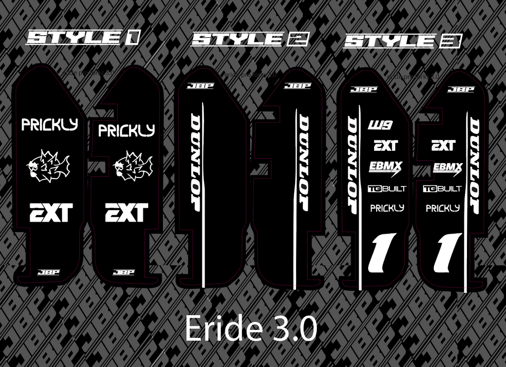 Eride 3.0 Fork Guard Decals