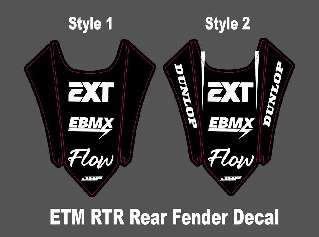 Etm RTR Rear Fender Decal