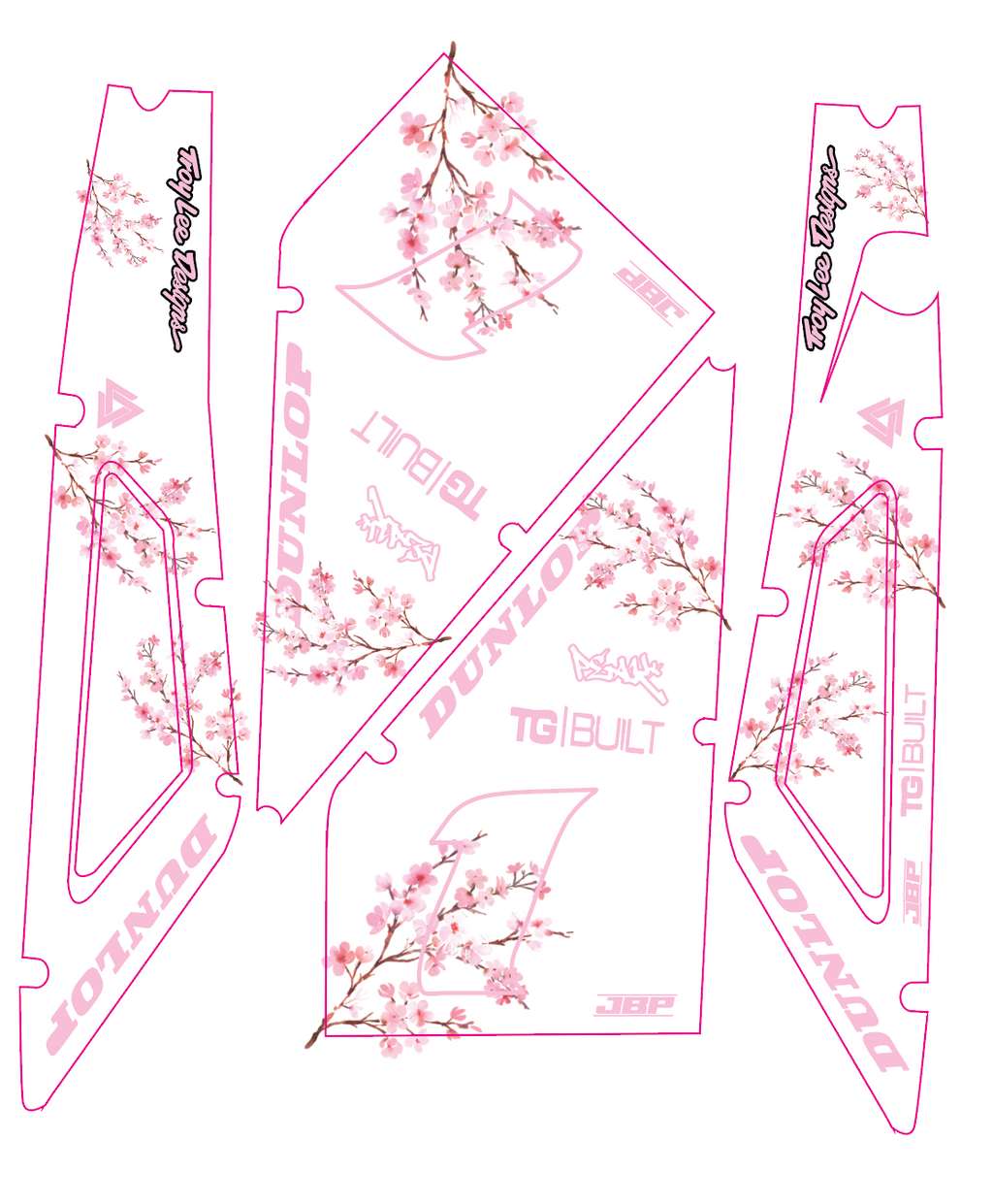 Cherry Blossom HeyBike Graphics Kit