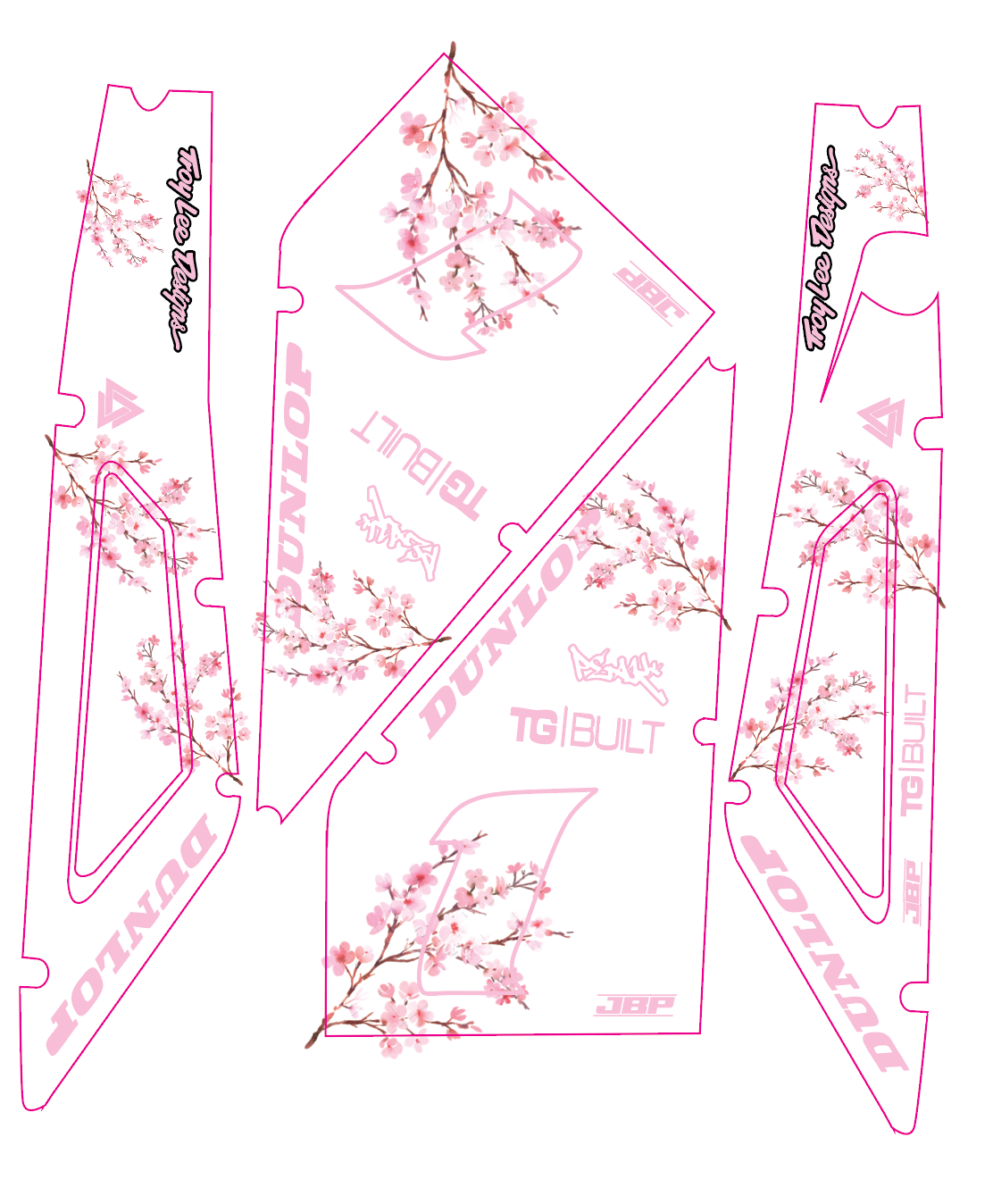 Cherry Blossom HeyBike Graphics Kit