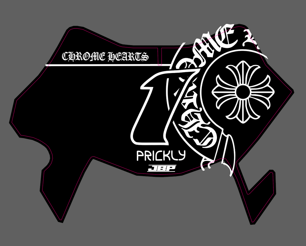 UltraBee Chrome Hearts Front Plate Decal