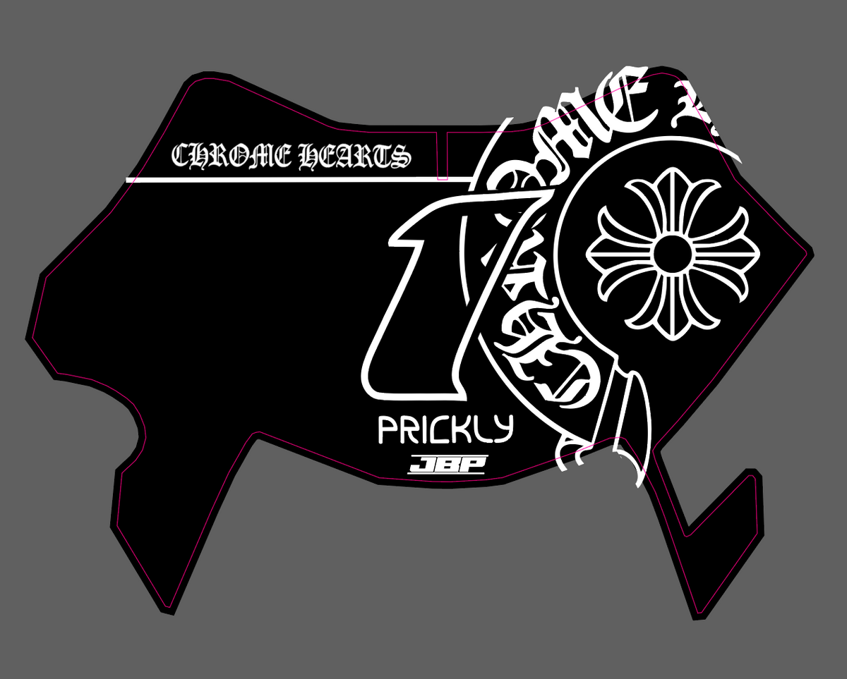 UltraBee Chrome Hearts Front Plate Decal