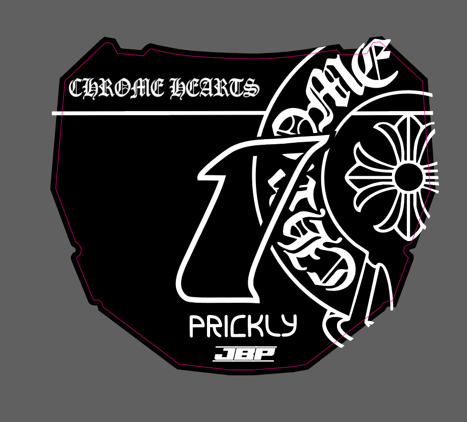 Odi Chrome Hearts Front Plate Decal