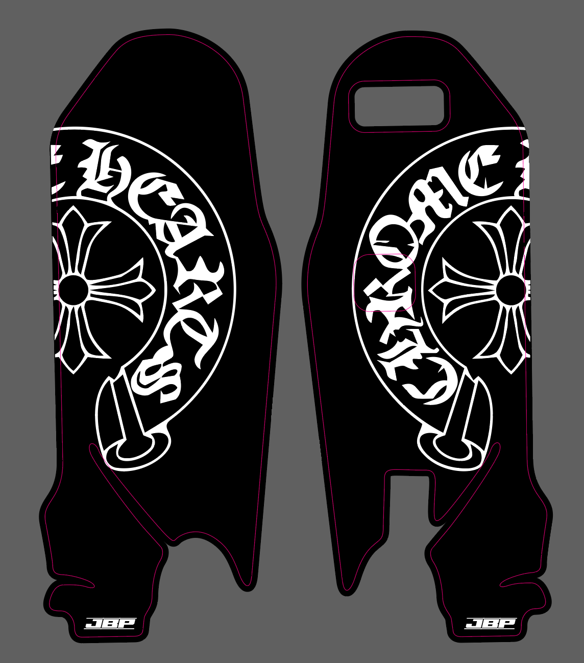 UltraBee Chrome Hearts Fork Guard Decals