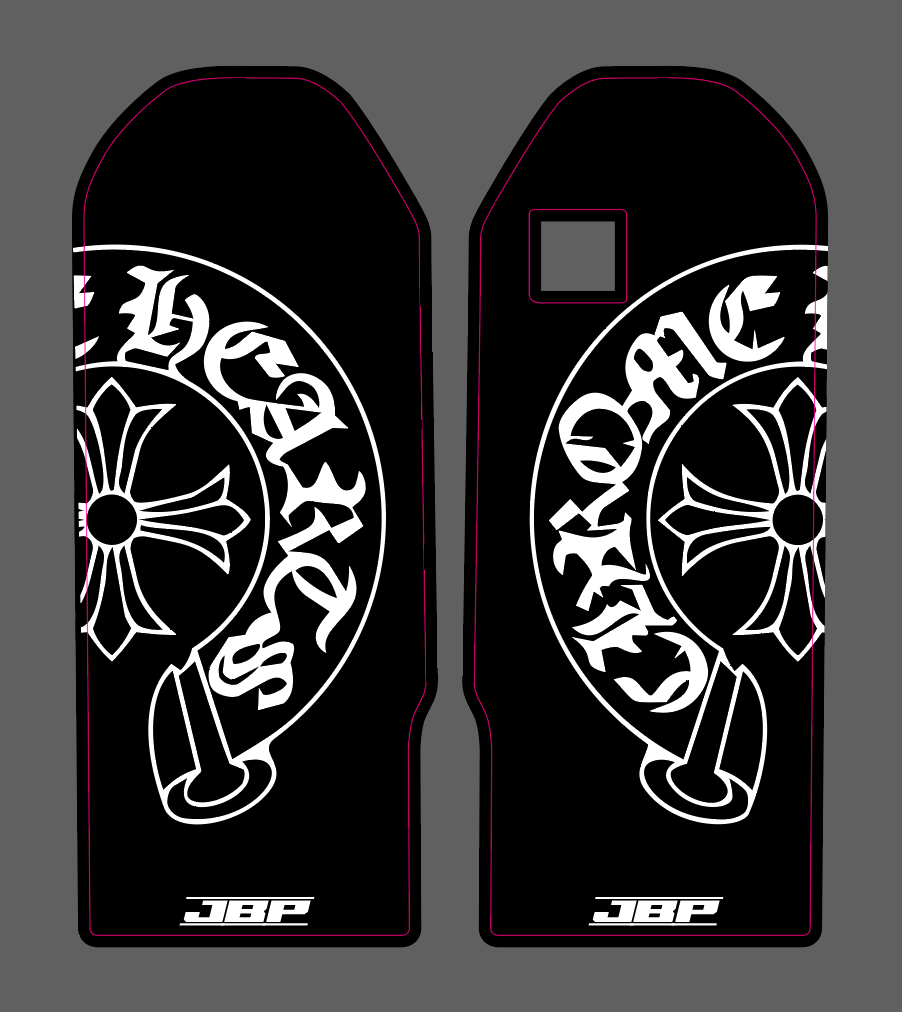 Talaria OEM UltraBee Chrome Hearts Fork Guard Decals