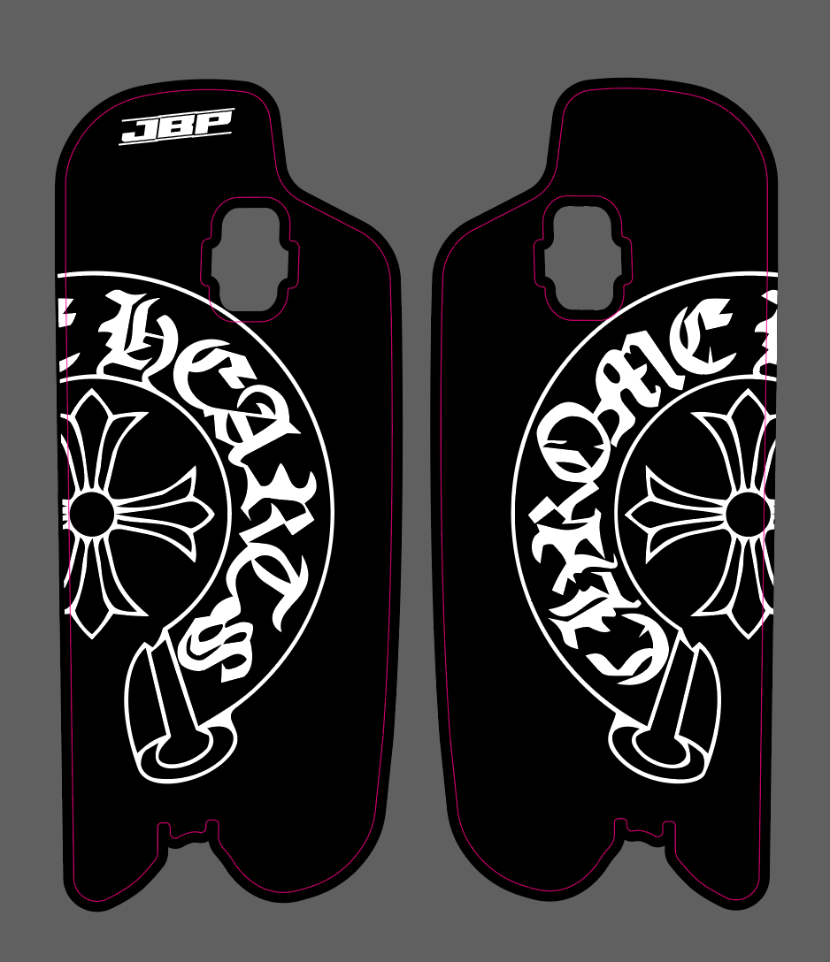 FastAce Chrome Hearts Fork Guard Decals