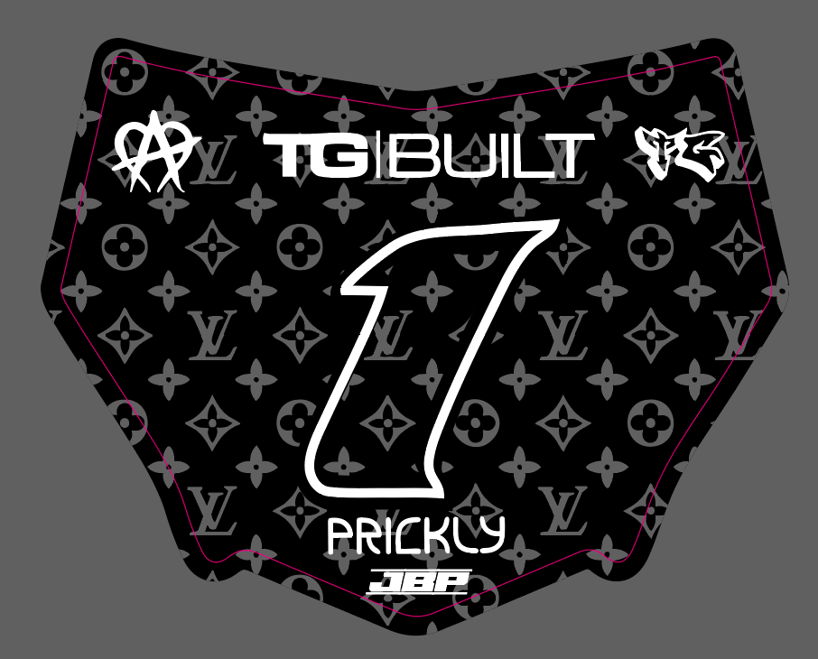 Motocuts LV Front Plate Decal