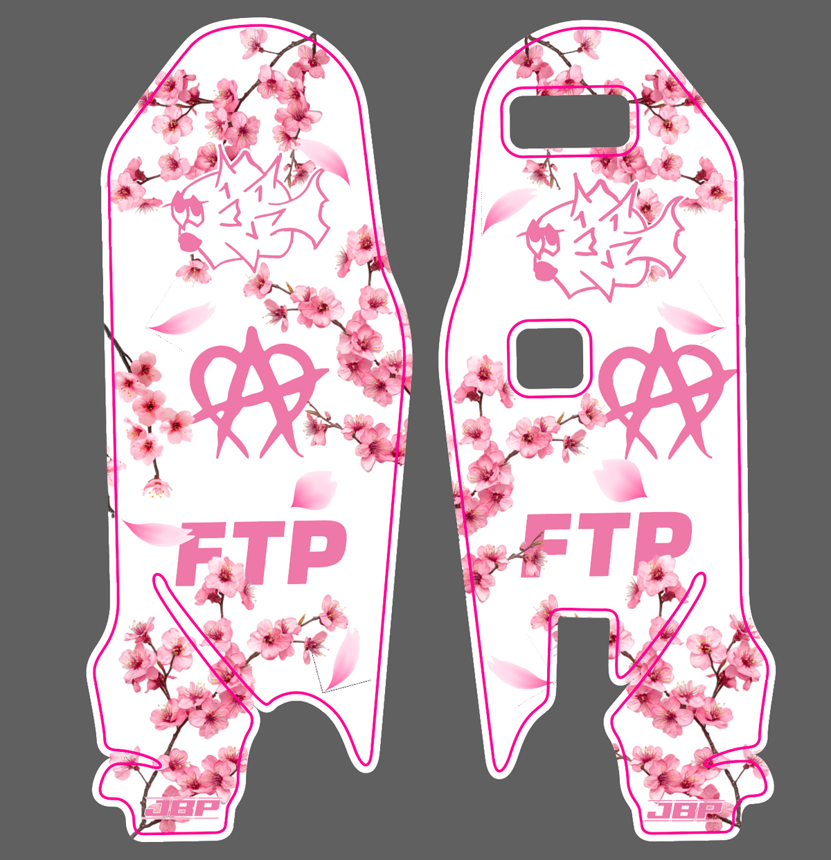 UltraBee Cherry Blossom Fork Guard Decals