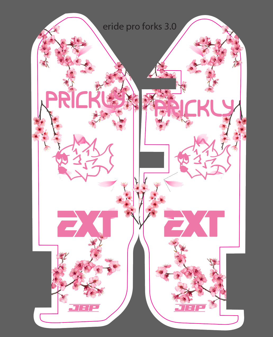 Eride 3.0 Cherry Blossom Fork Guard Decals