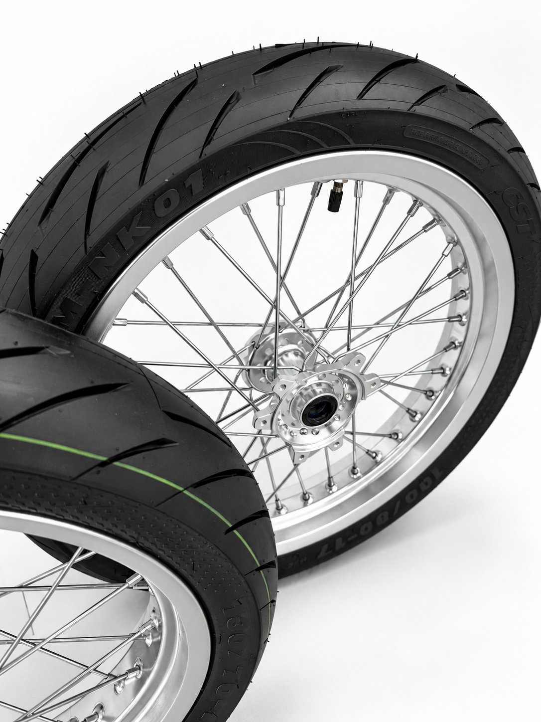 Surron Ultra Bee | Chrome Supermoto Wheel Kit | 17-Inch