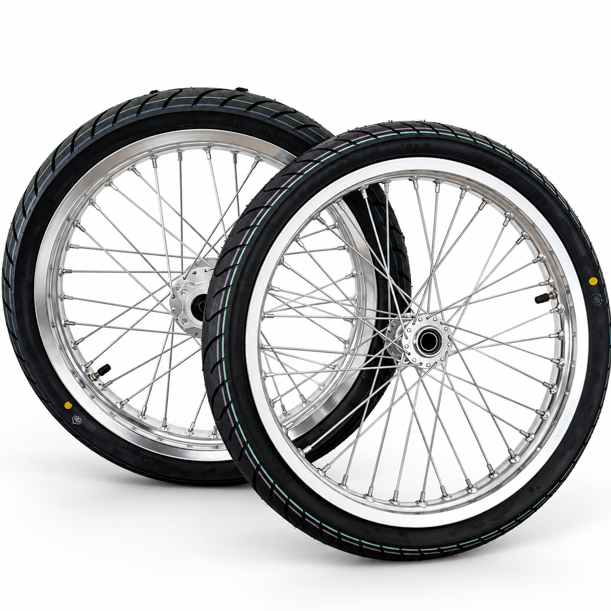 Surron Light Bee / E-Ride | CST Supermoto Wheel Kit | 17-Inch Chrome