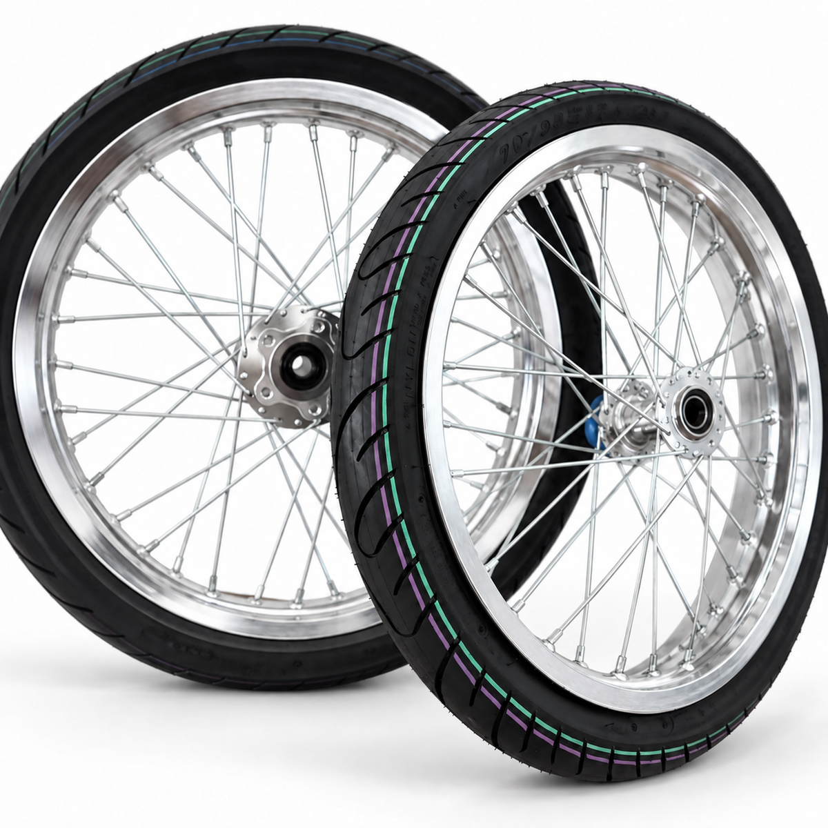 Surron Light Bee / E-Ride | CST Supermoto Wheel Kit | 17-Inch Chrome