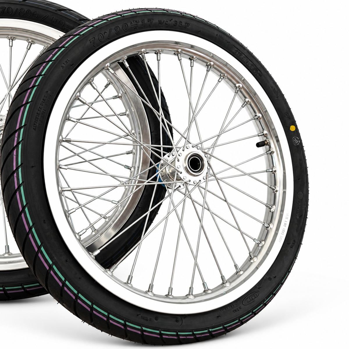 Surron Light Bee / E-Ride | CST Supermoto Wheel Kit | 17-Inch Chrome